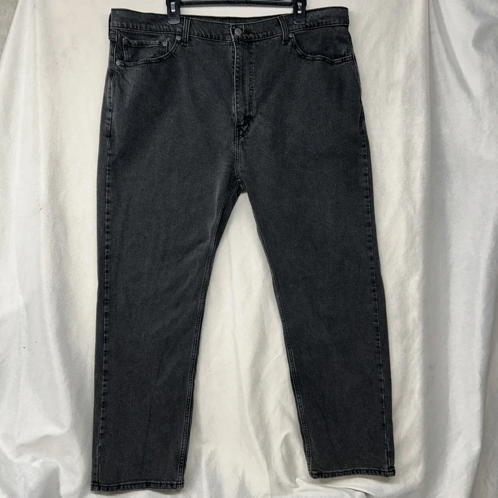 Levi's 505 Jeans Mens 42x30 Black Regular Fit Straight Leg Denim